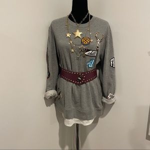 American Rag oversized sweatshirt with patches